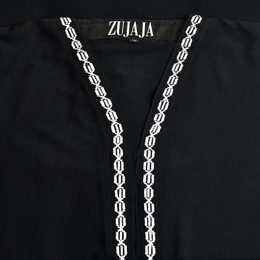 Black Embroidered Abaya Set Zujaja